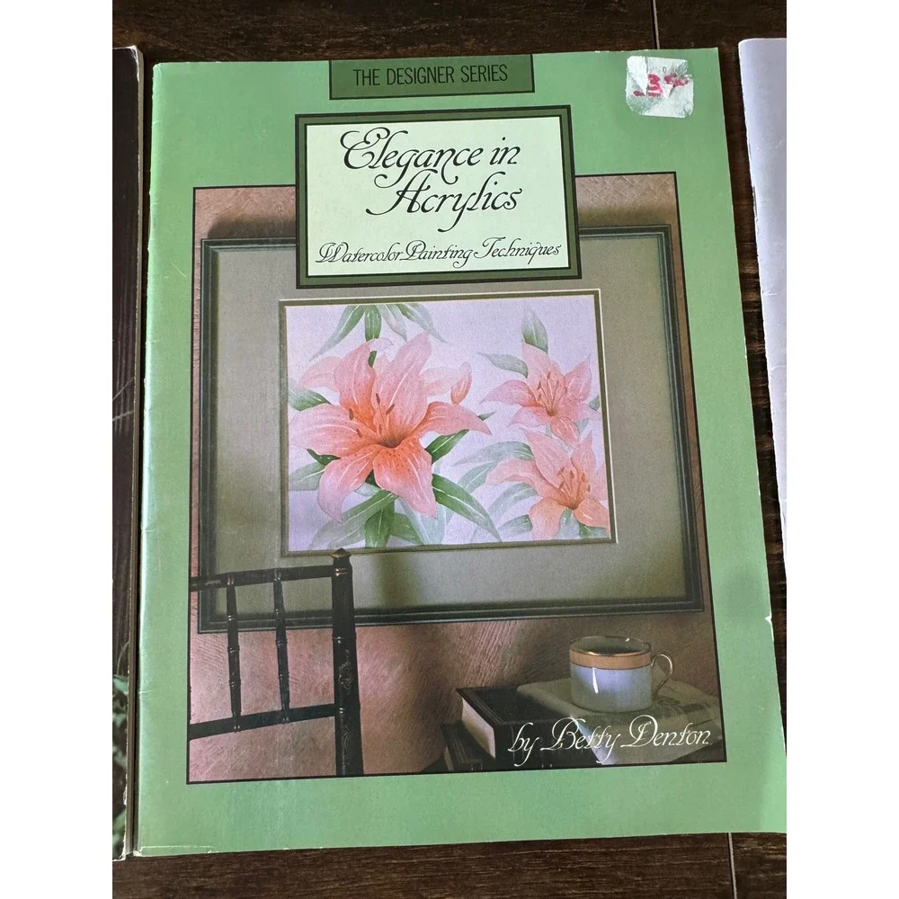 Vintage Acrylic Watercolor Painting Instruction Booklets Lot of 3 Nature Art